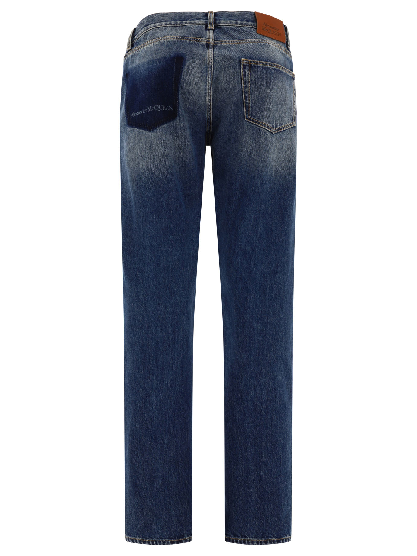 ALEXANDER MCQUEEN Blue Jeans with logo detail